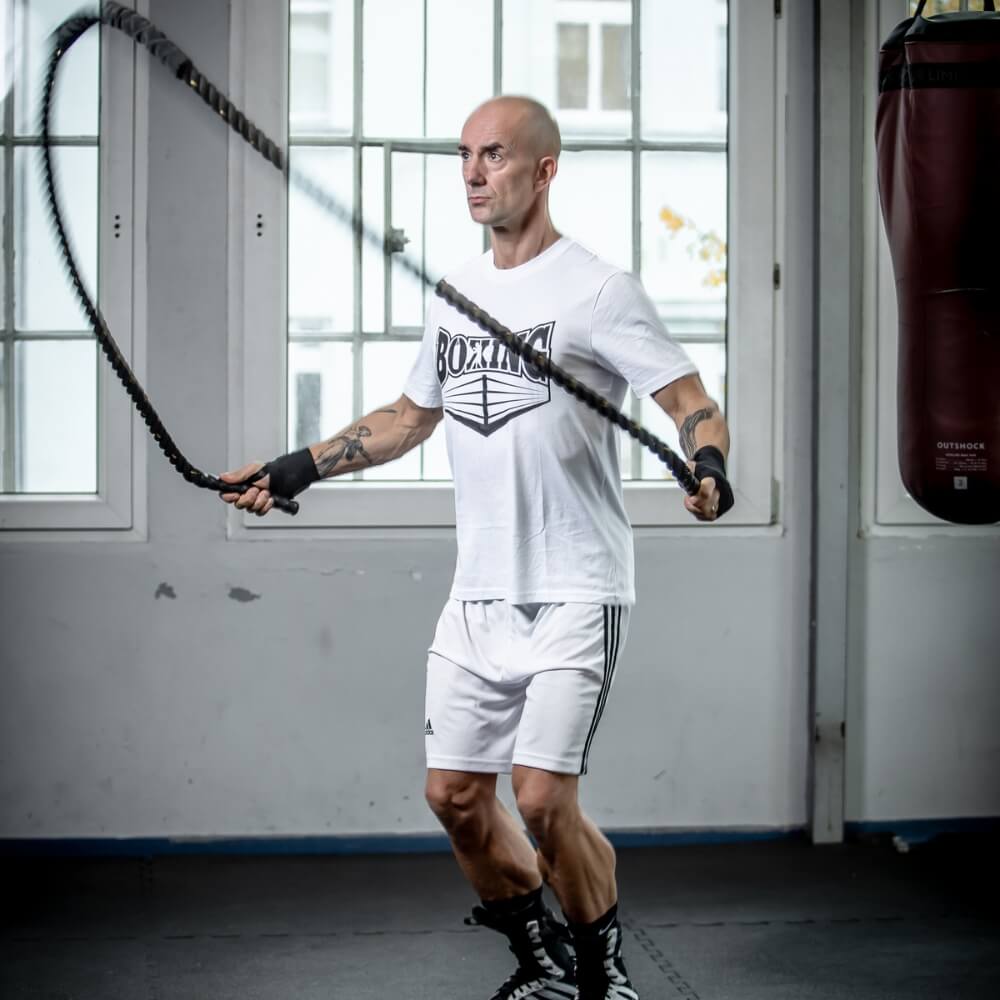 Zátěžové švihadlo BoxingBombs v pohybu